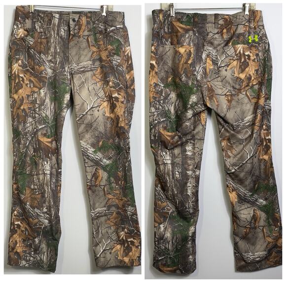 Under Armour Men’s Early Season Hunting Pants 36x32 Loose Fit Camo Bowhunting - Picture 1 of 10